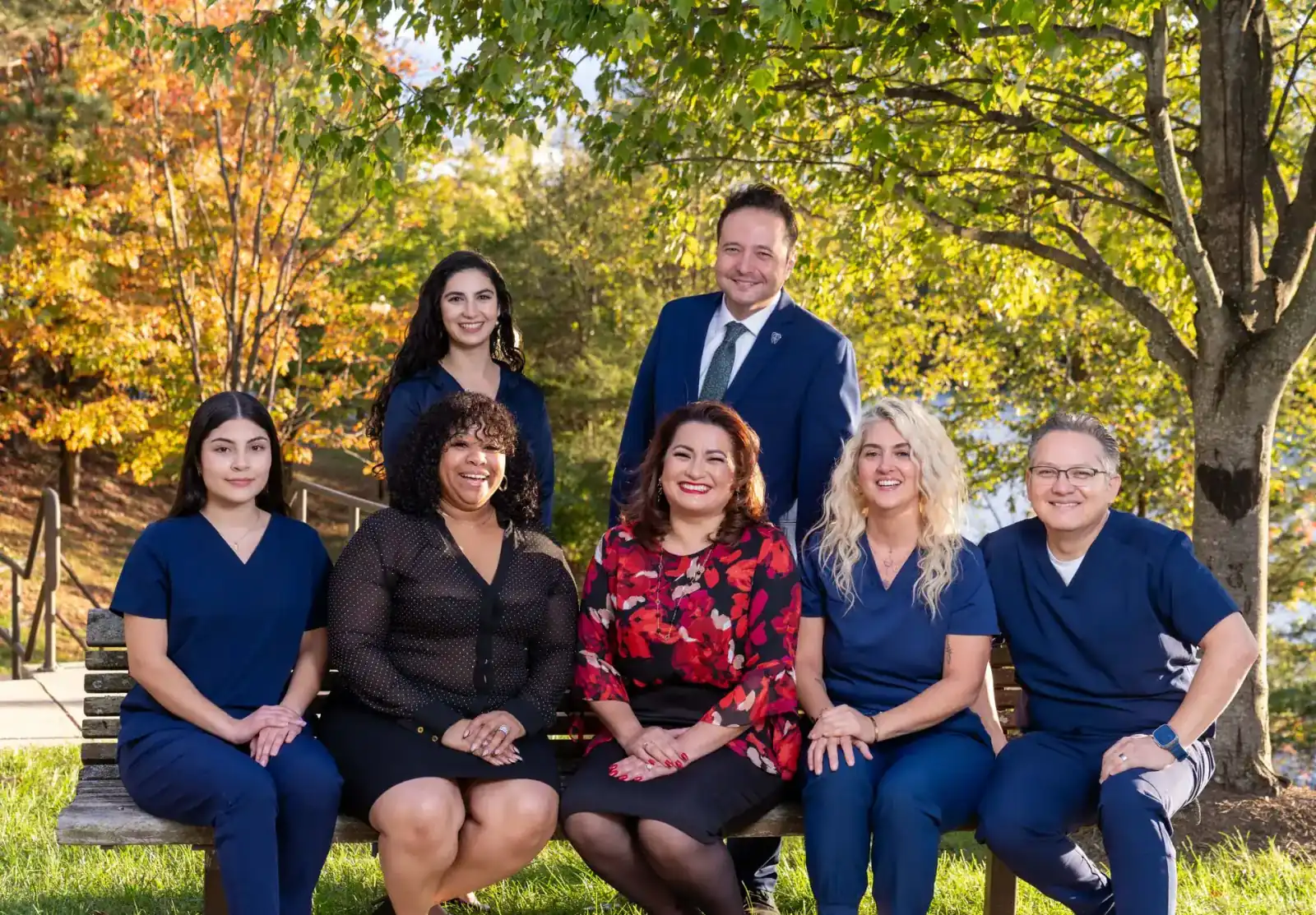 The Westlake Dental Care team — Dr. Tarek Badawy, Dr. Rachel Kogan, and the Sterling team.