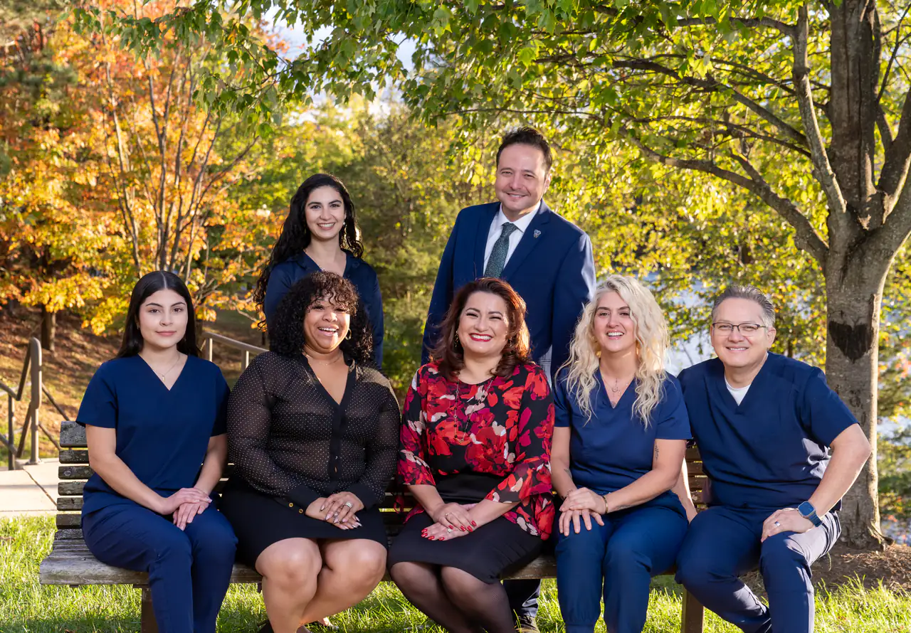 The Westlake Dental Care team outside the practice in Sterling, Virginia